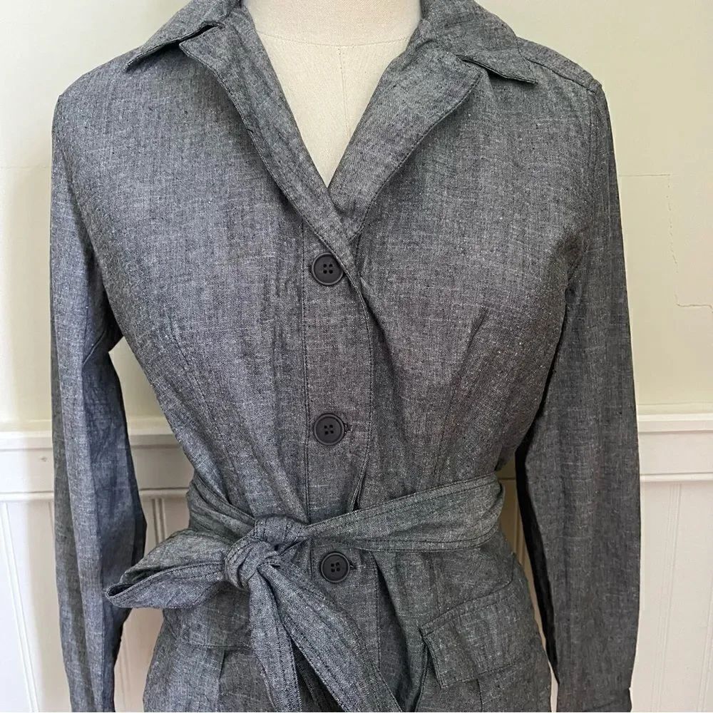 Byron Lars Vintage Cotton Belted Jacket XS